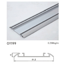 Aluminum Wardrobe Bottom Track in Anodised Silver Color